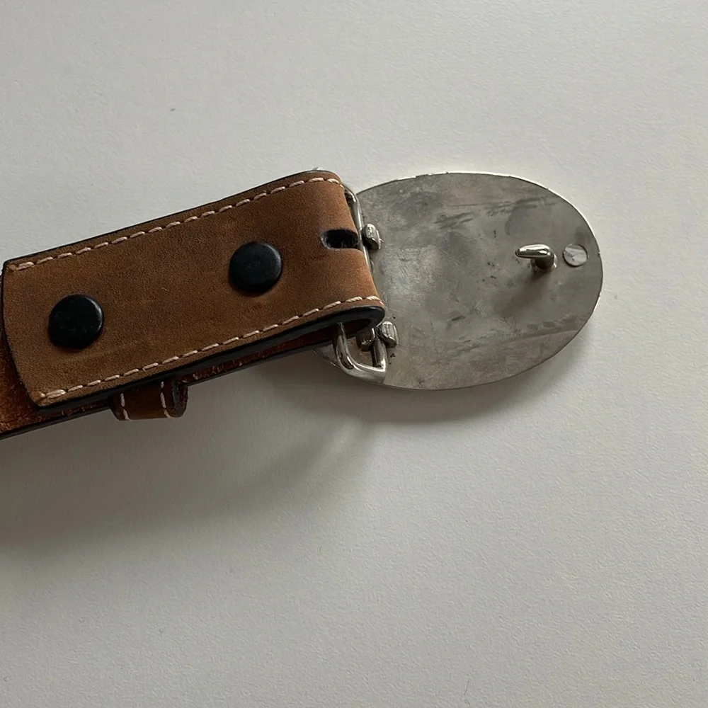 [ Boys Western Genuine Leather Nocona Belt with Silver Texas Belt Buckle ]